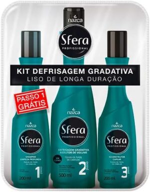 Kit Sfera Profissional Defrisagem Gradativa 3 Passos